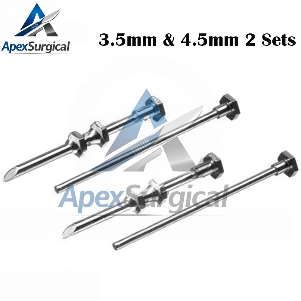 HRT Trocar 3.5mm and 4.5mm Hormone Replacement Pellet insertion trocars 2 Sets
