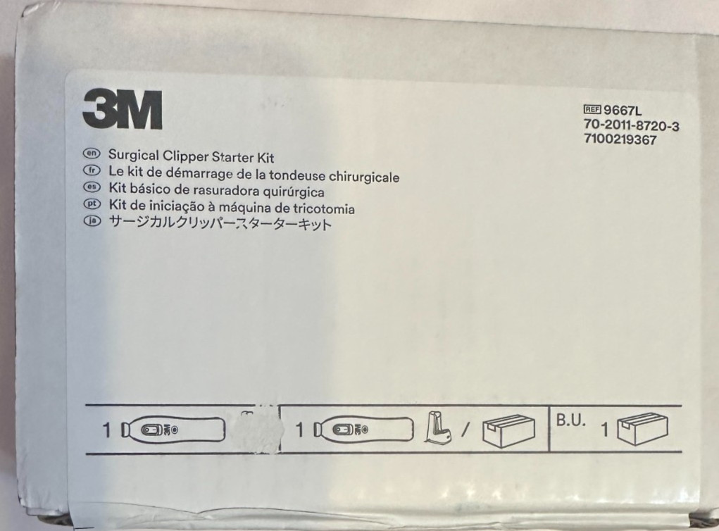 3M Surgical Clipper Starter Kit 9667L NEW
