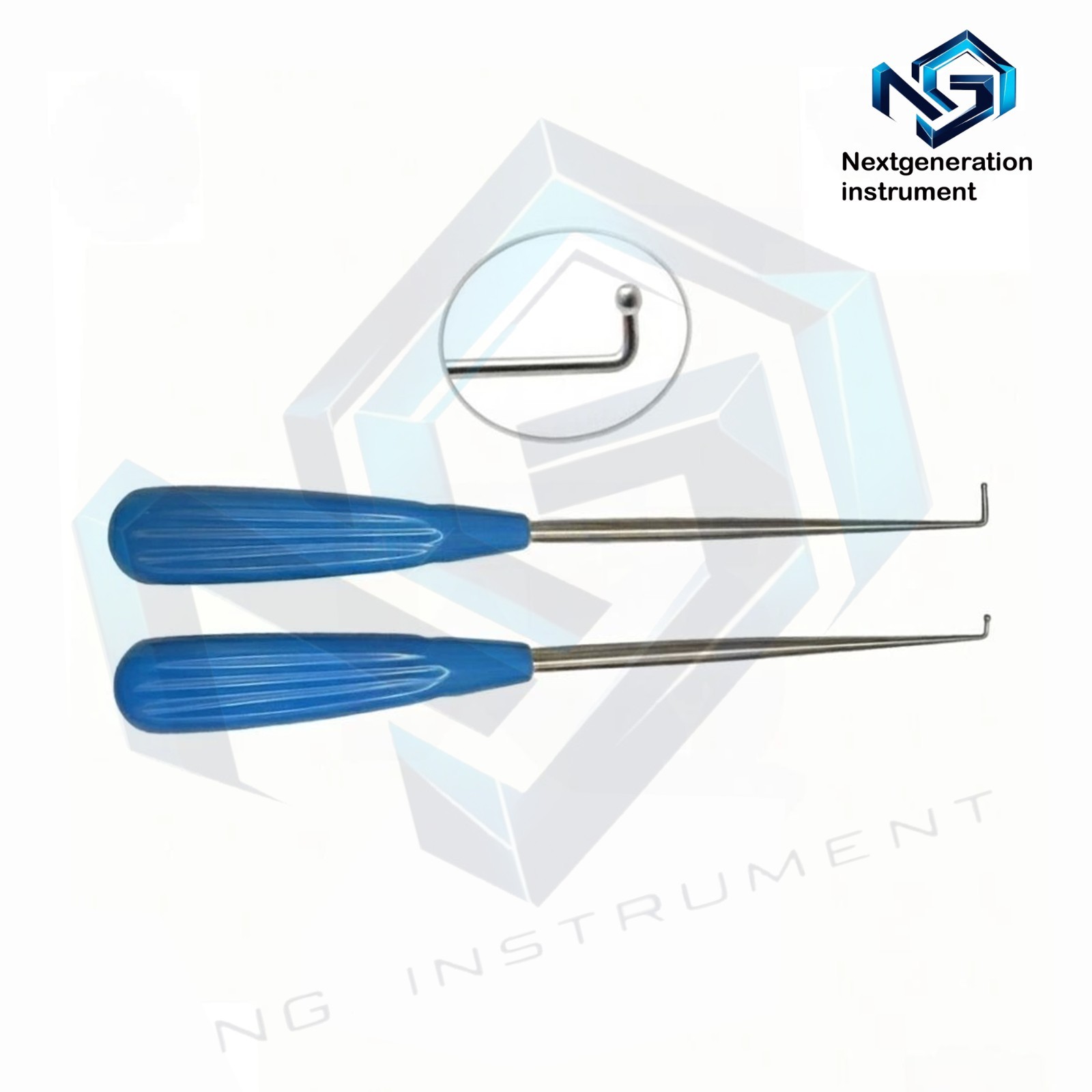 90° Ball Probe Set 5mm & 10mm Surgical Stainless Steel ENT Instrument 2PCS Set