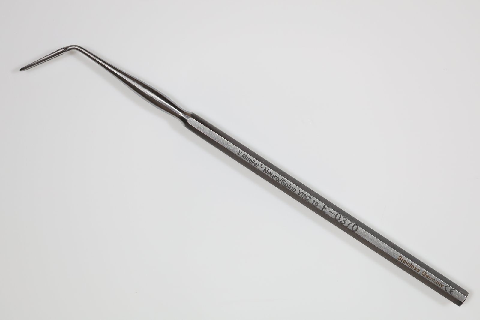 V Mueller Frazier Dural Separator, Angled, Neuro/Spine, Tapered Blade, 6-1/8in