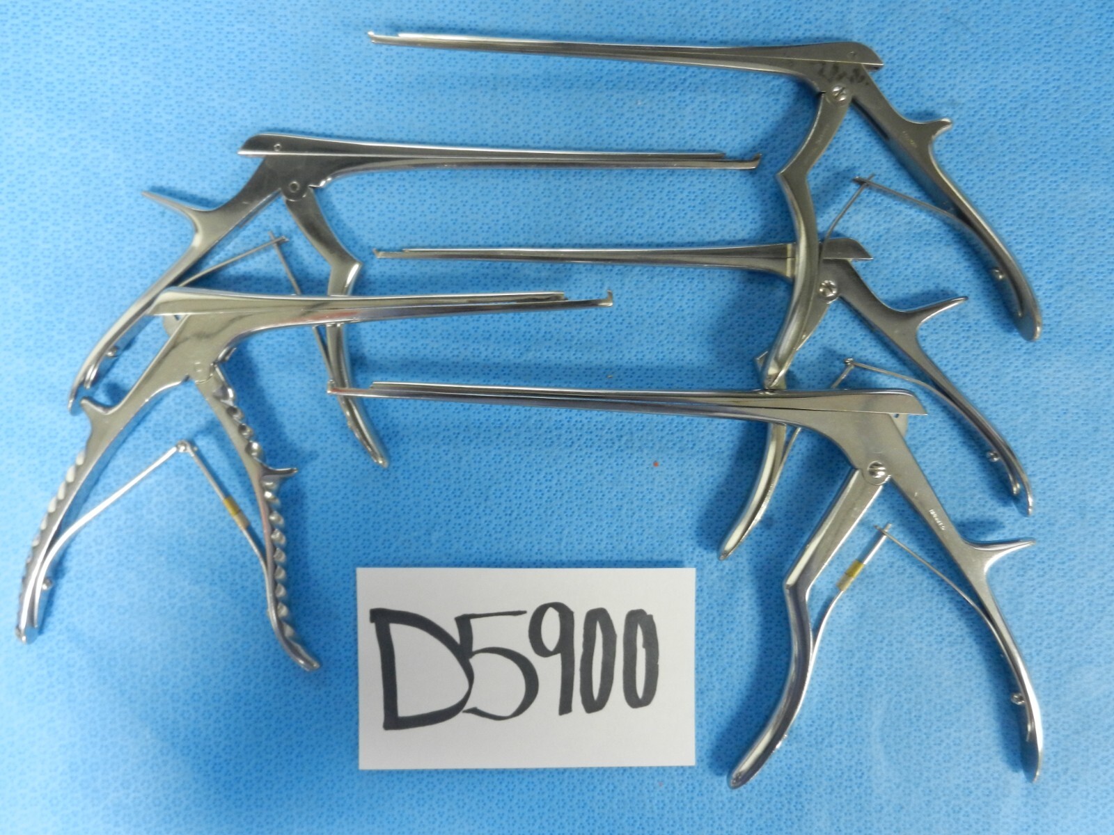 D5900 Ruggles Codman Kerrison Rongeurs Set of 5 18-20cm Shafts