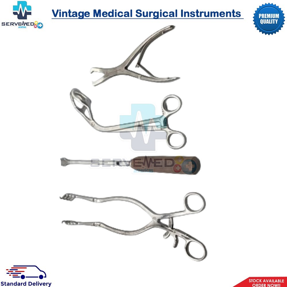 (4) Vintage Medical Surgical Instruments Lot #A