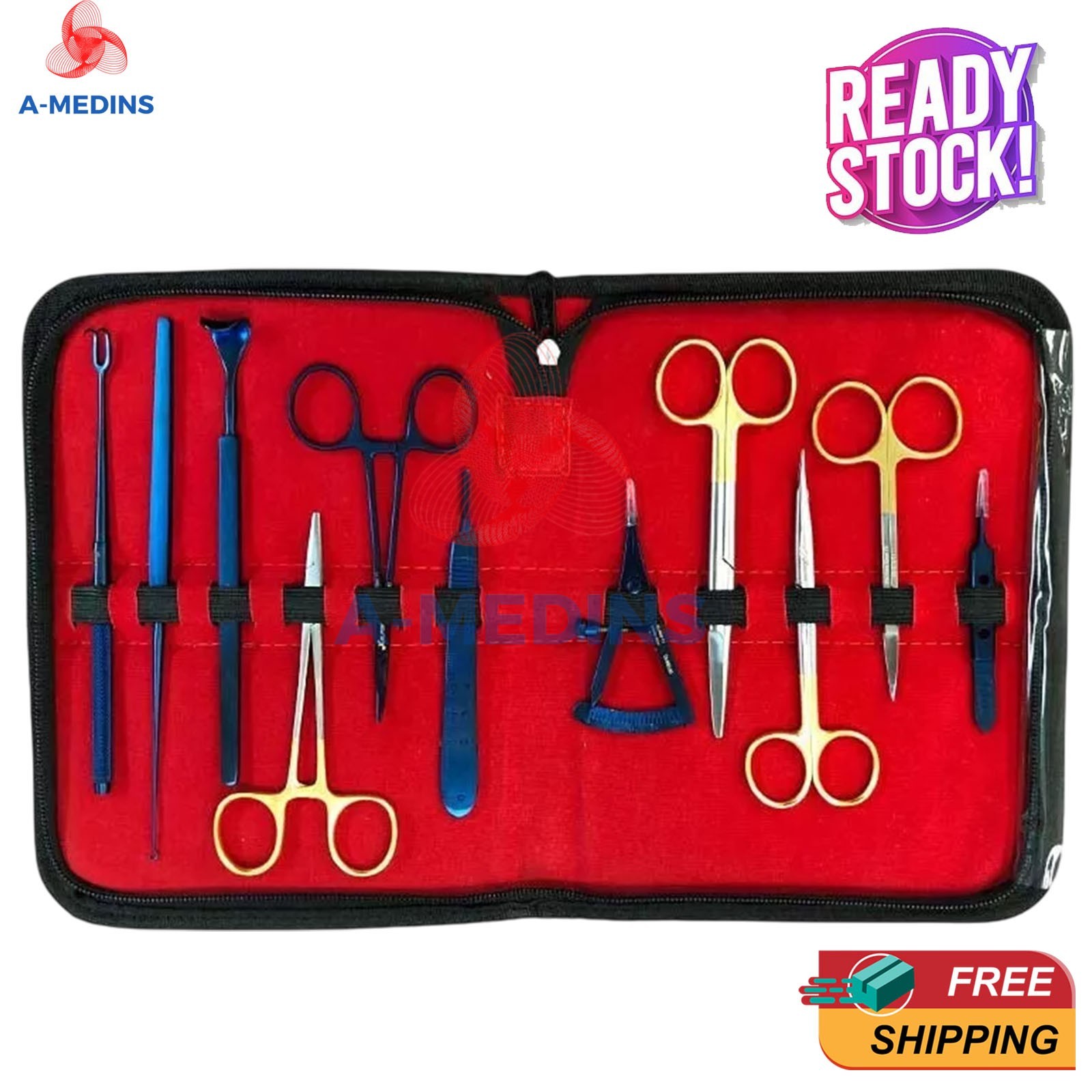 Blepharoplasty Kit 11-Piece High-Quality Instrument Kit Plastic Surgery