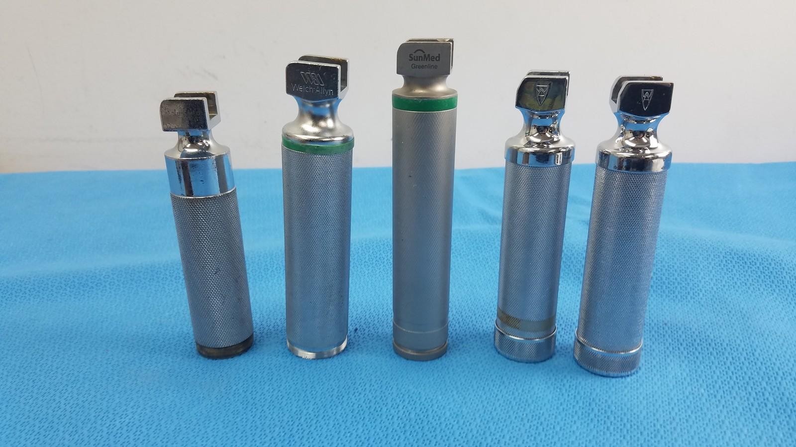 SunMed & Welch Allyn Fiber Optic Laryngoscope Handles – Lot of 5
