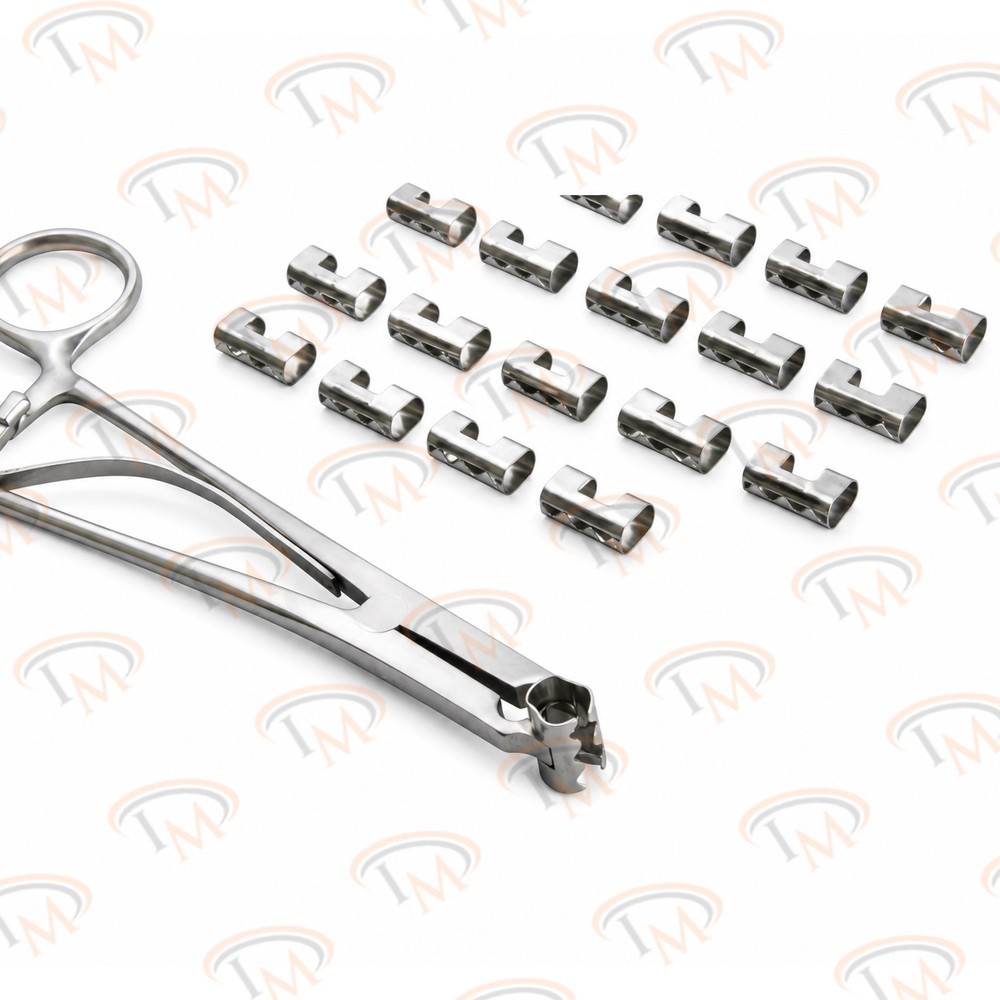 Raney Scalp Clip Applicator Plus 20 PCs Clip Surgical Orthopedics Instrument