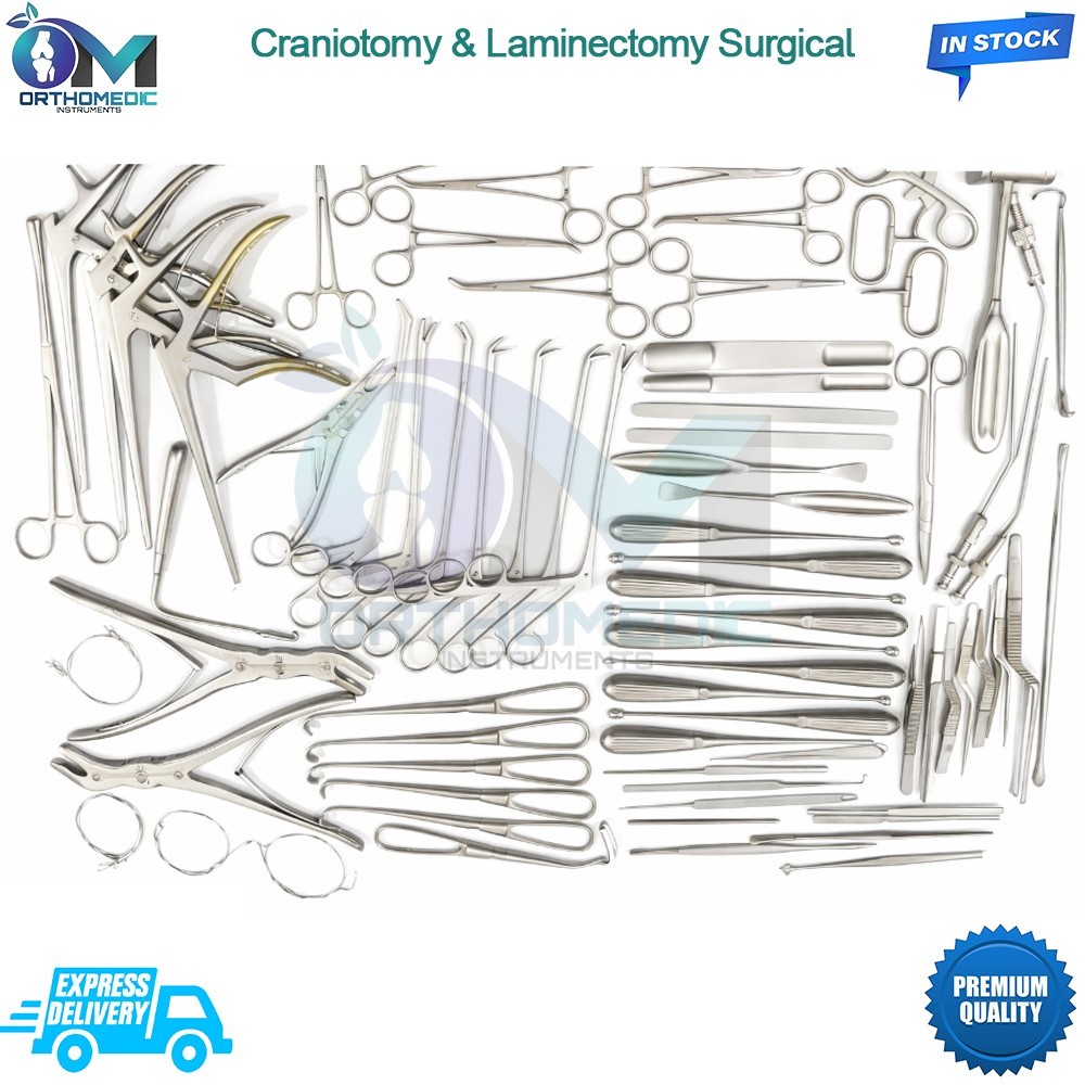 Basic Craniotomy & Laminectomy Surgical Orthopedic Spinal Instruments 78 pcs set