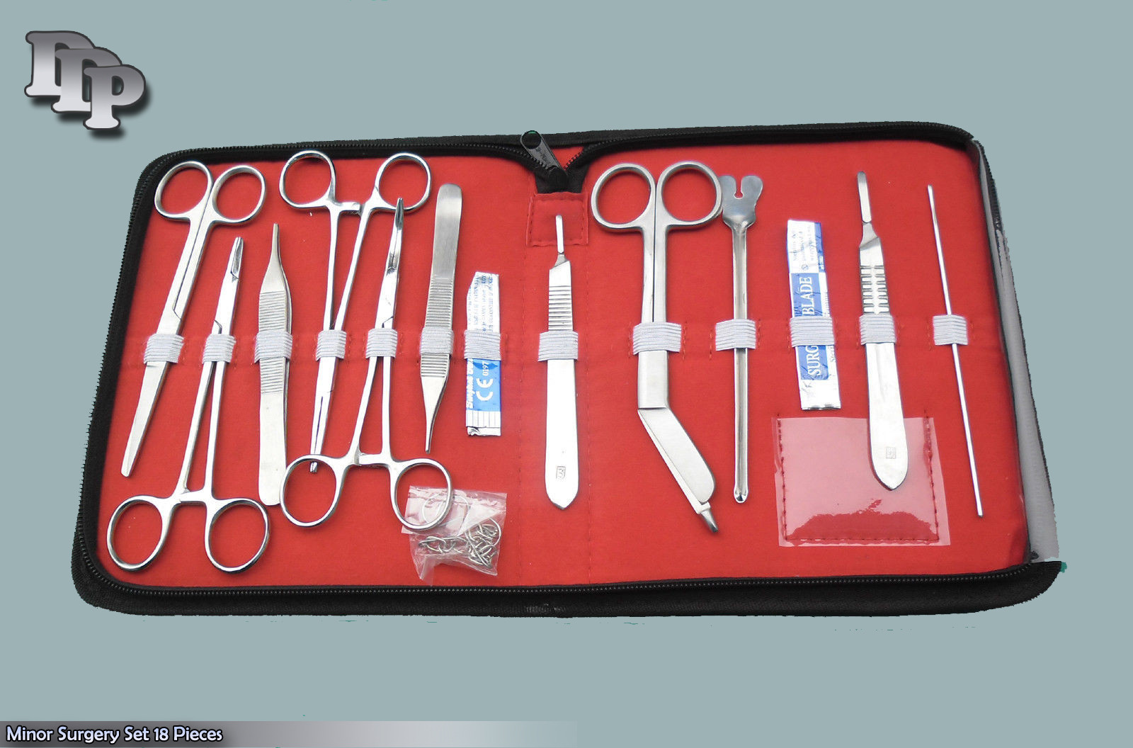 18 pcs Minor Surgery Set Surgical Instruments Kit Stainless Steel DS-1179