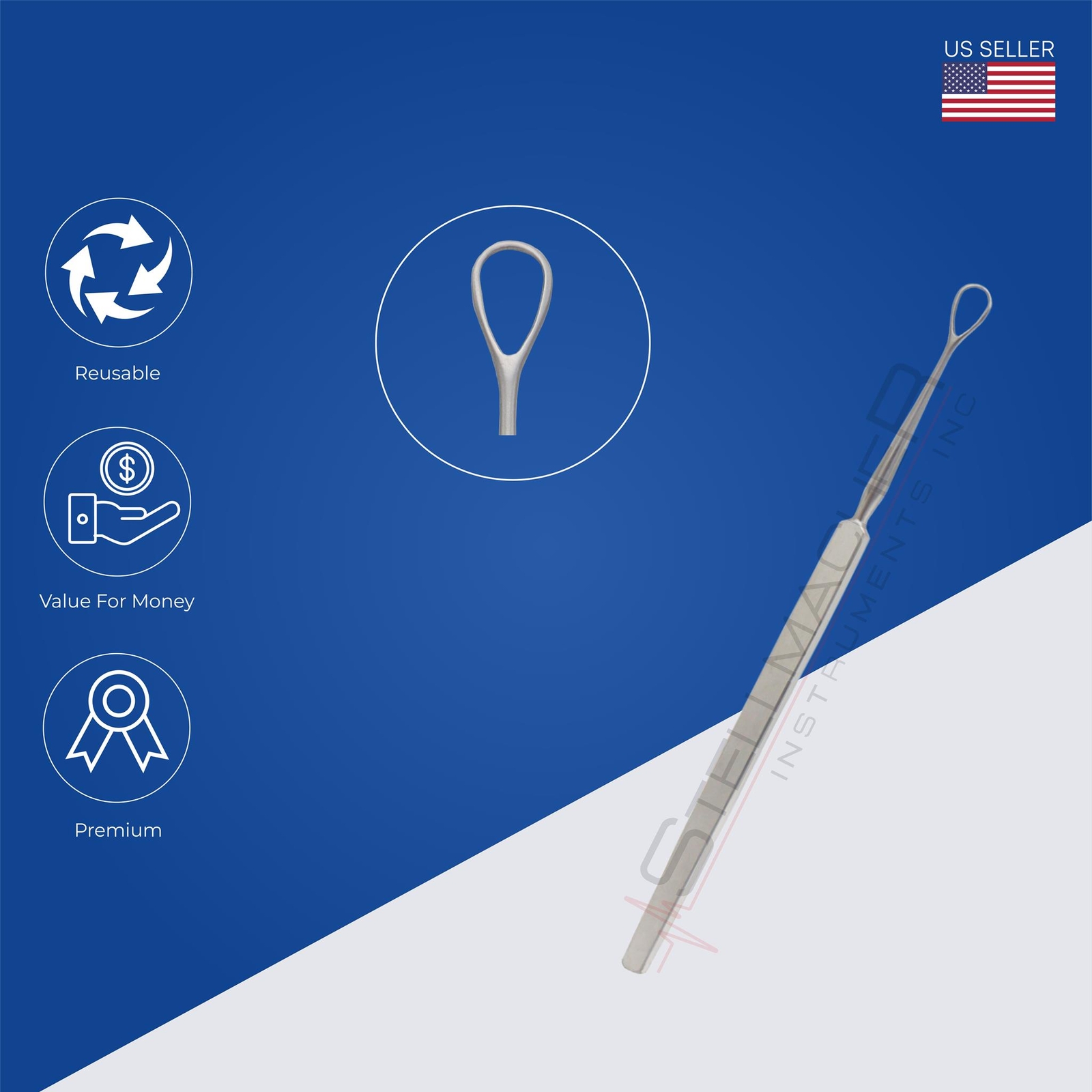 Weber, Lens Loop, Flat Handle, 5.5 mm, Overall Length 13.5 cm