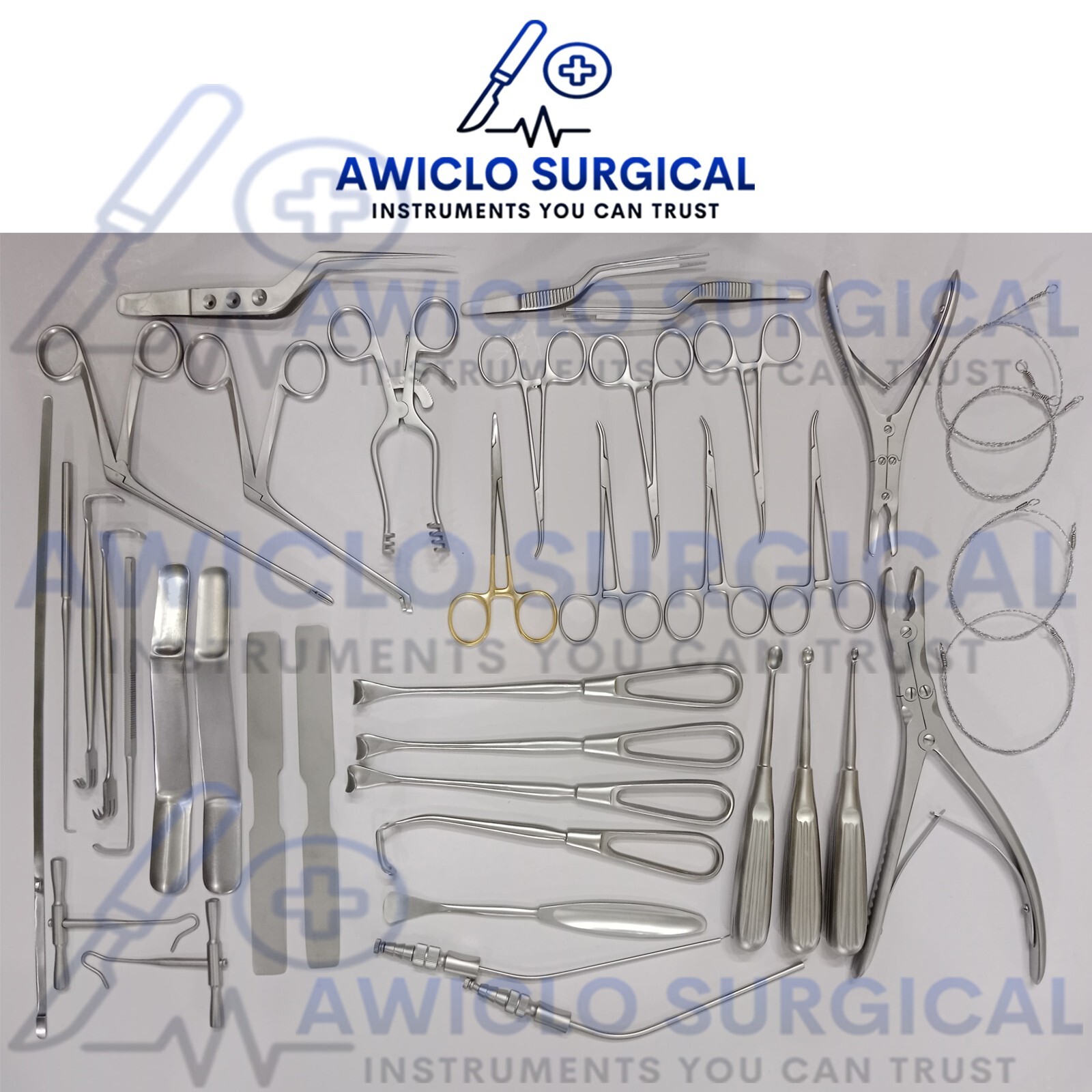 Basic Craniotomy Surgical Instruments 40 Pcs Surgical Instruments Good Quality
