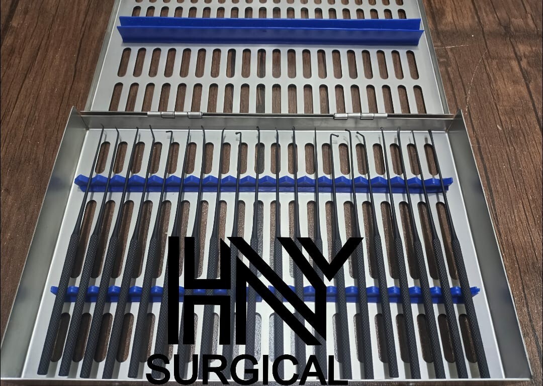 Rhoton Micro Dissector Expanded 20 PCS Set of Stainless Steel with steel case