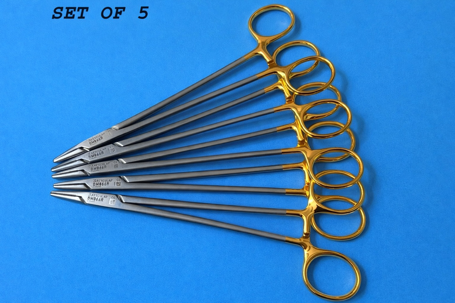 Aesculap BM066R LOT OF 5 180mm Needle Holder FINE GRIP 7″ SURGICAL INSTRUMENTS