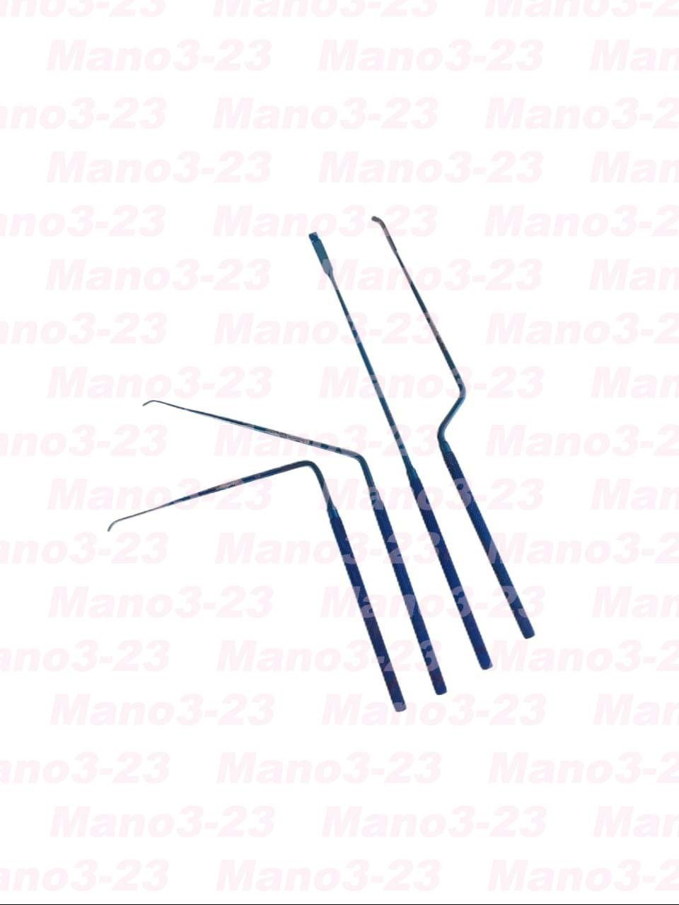 Nerve Root Retractor Set of 4 Pcs Blue Titanium Coated Neurosurgery Instruments
