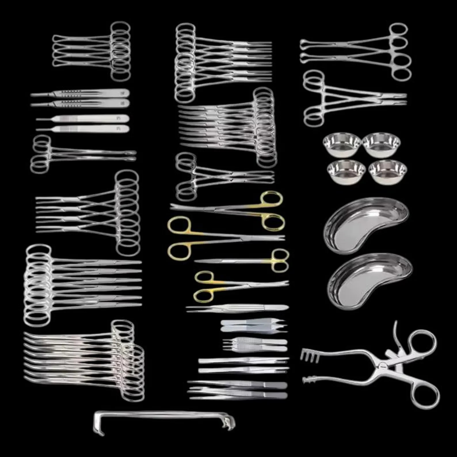 General Surgery Instrument Set of 71 Professional Stainless Steel Surgical Tools
