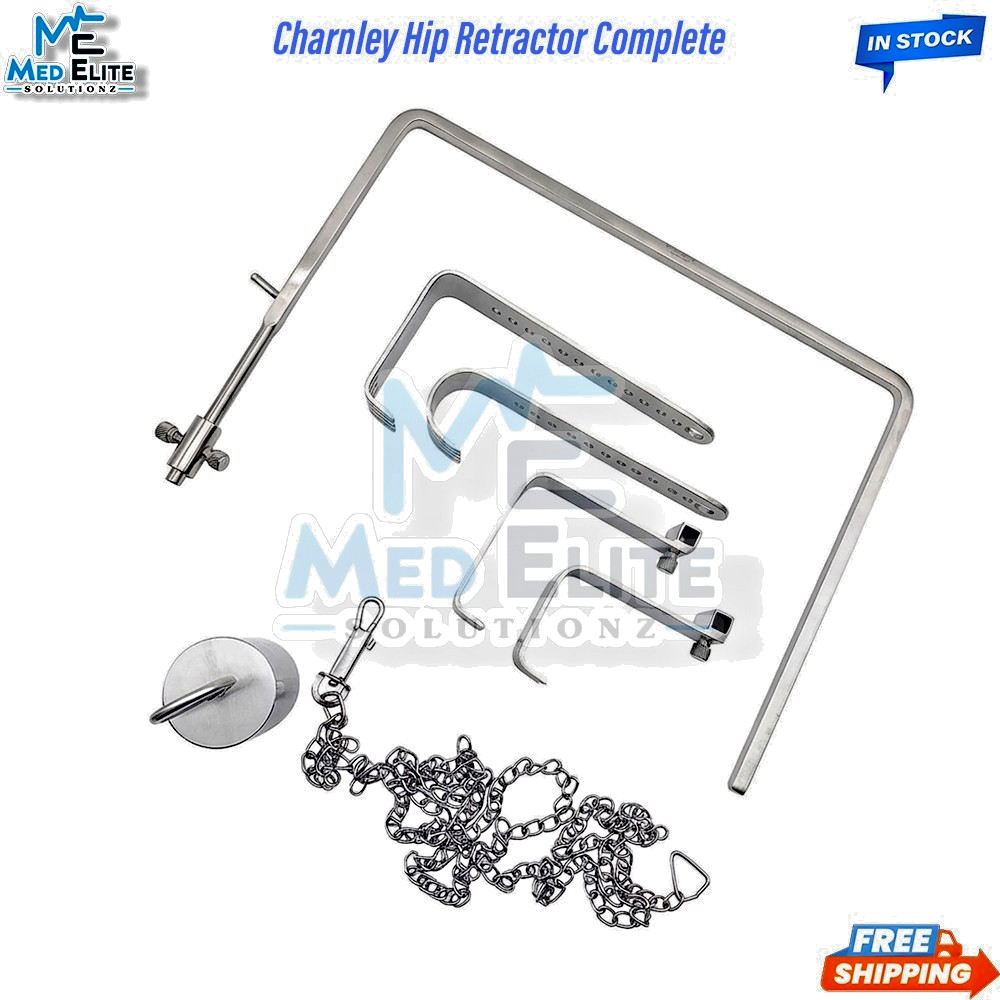 Charnley Hip Retractor Complete with 4 Blades, Weight & Chain Orthopedic