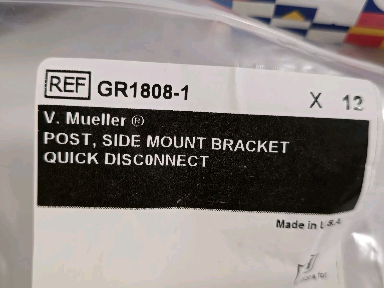 V. Mueller GR1808-1 Post, Side Mount Quick Disconnect Surgical Pack Of 12 NEW