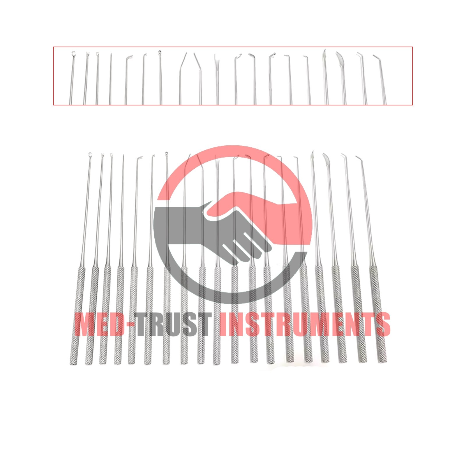 Rhoton Micro Dissectors Set of 20 Pcs Neurosurgery Instruments Stainless Steel
