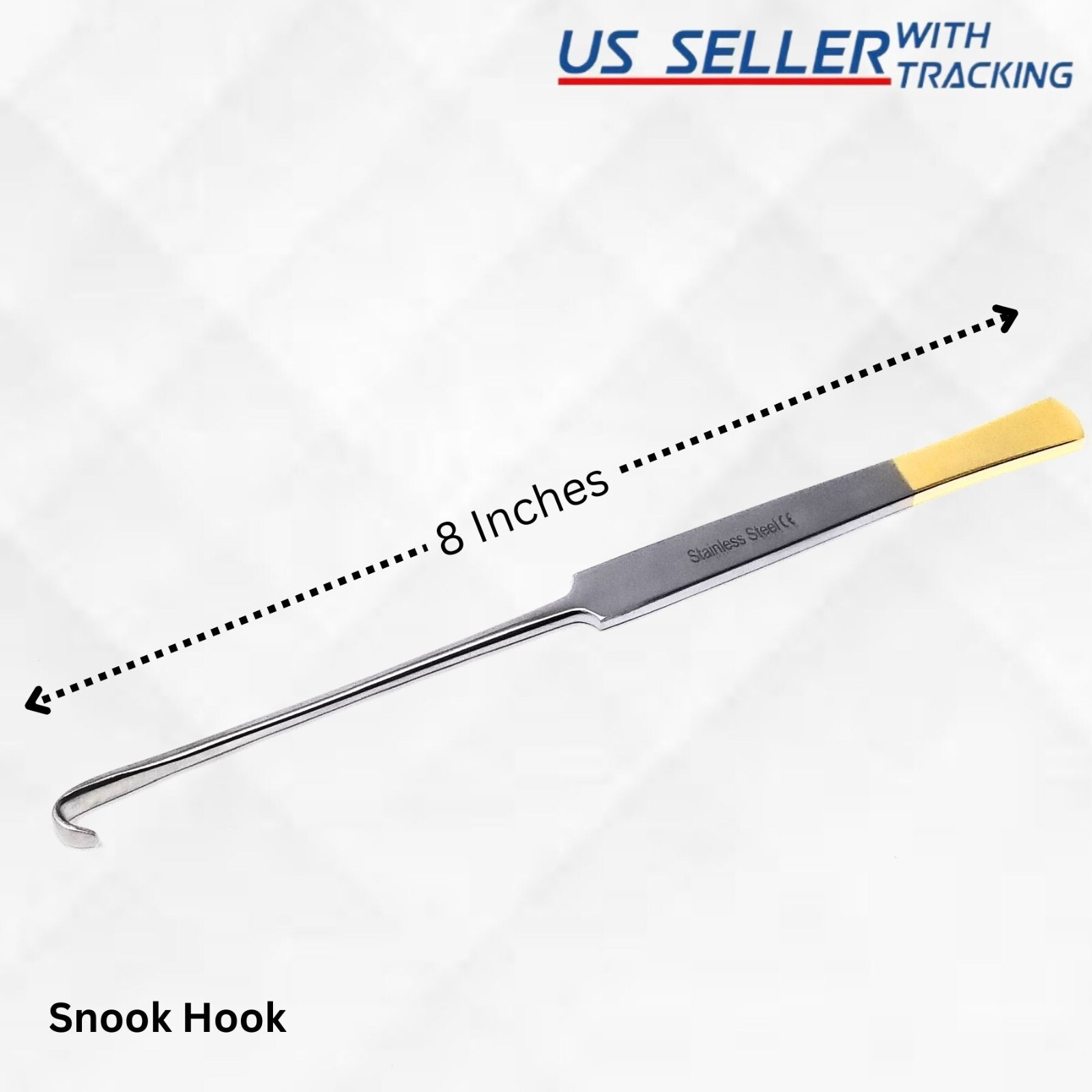 Premium Gold Handle Spay Snook OVERIECTOMY Hook Surgical Veterinary Instruments
