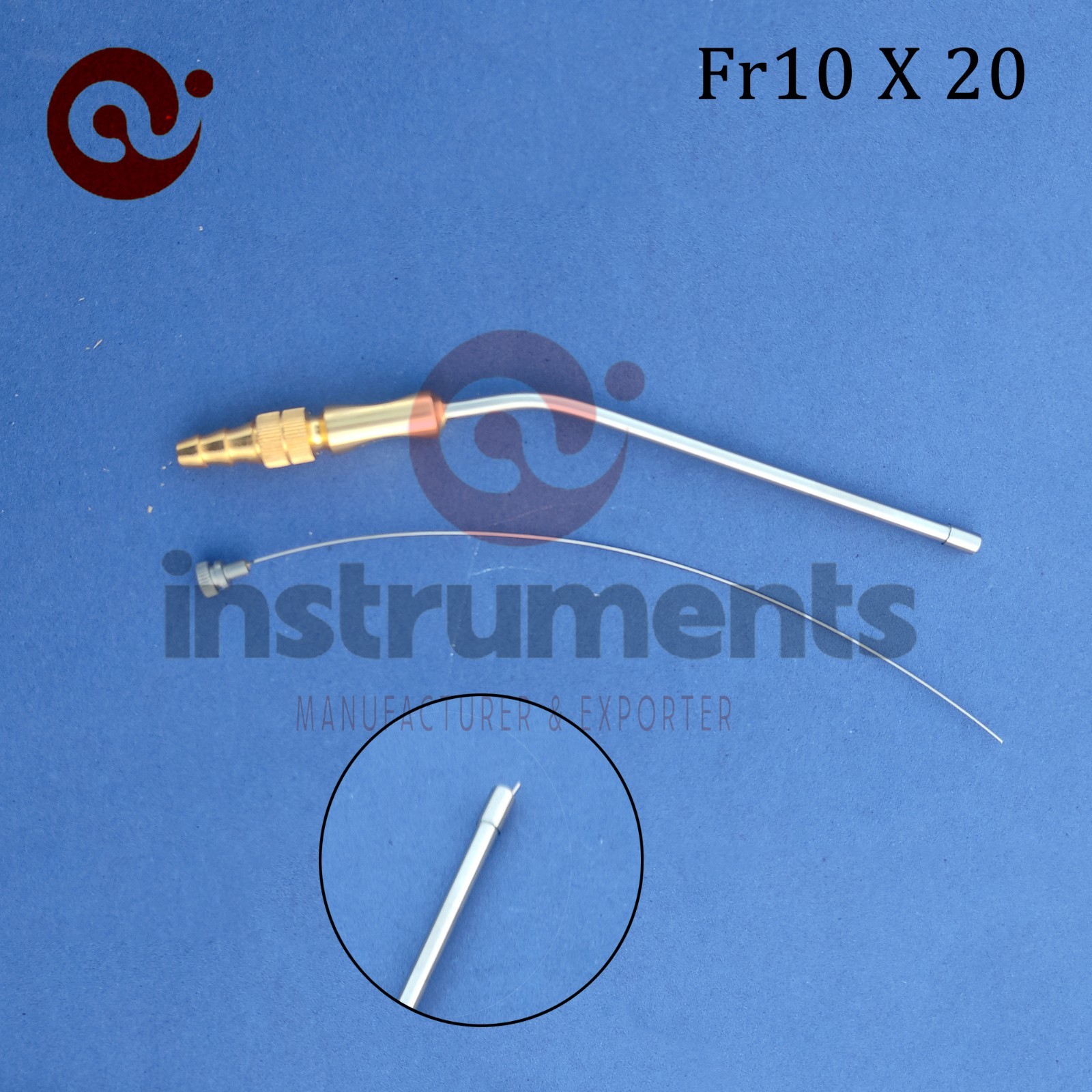 Frazier Suction Tube with atraumatic Tip FR 10 x 20 cm Surgical instrument By Ai