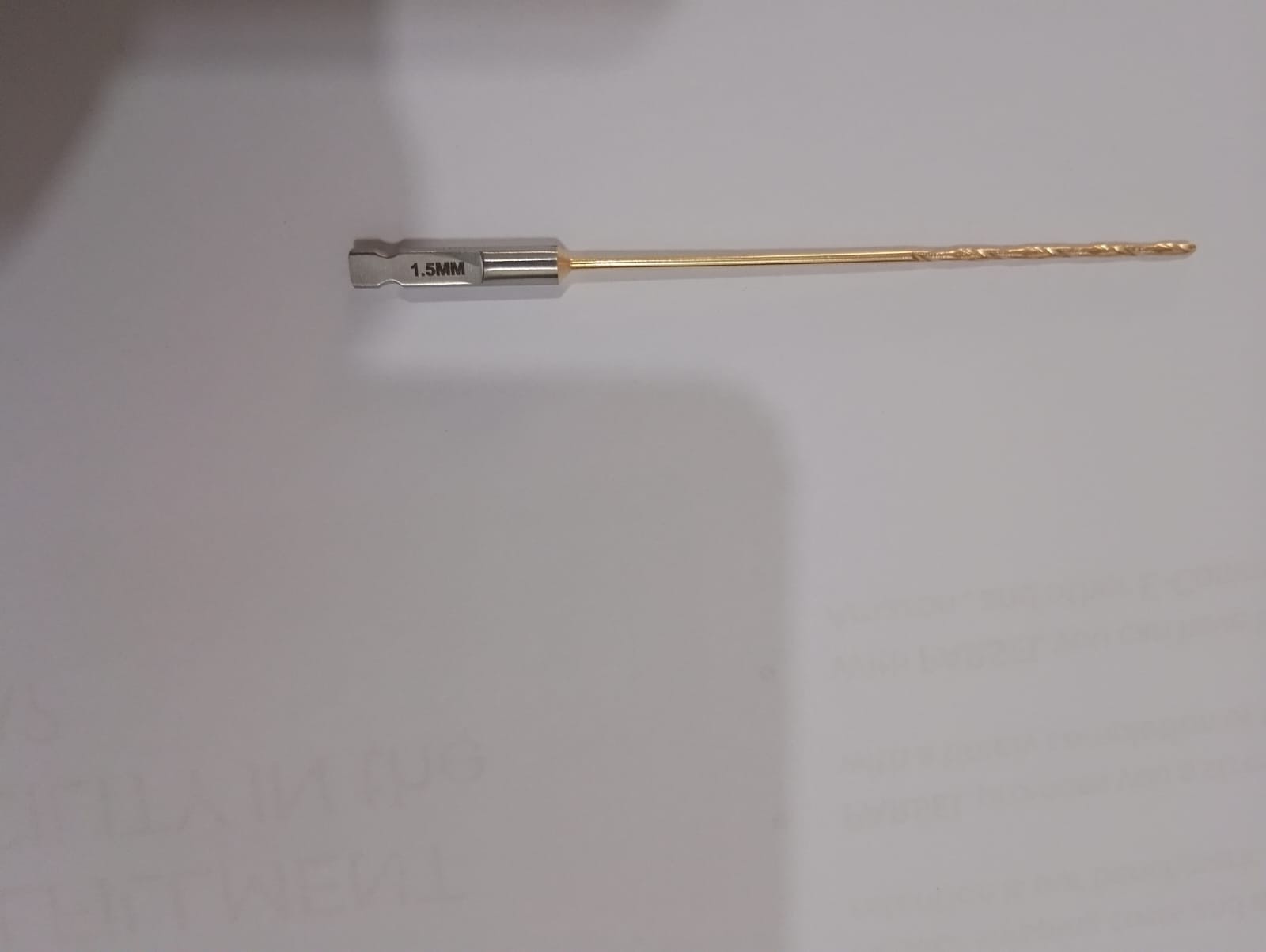 Orthopedic Bone Drill Bit 1.5 mm Gold Coated Quick Connect Quick Coupling