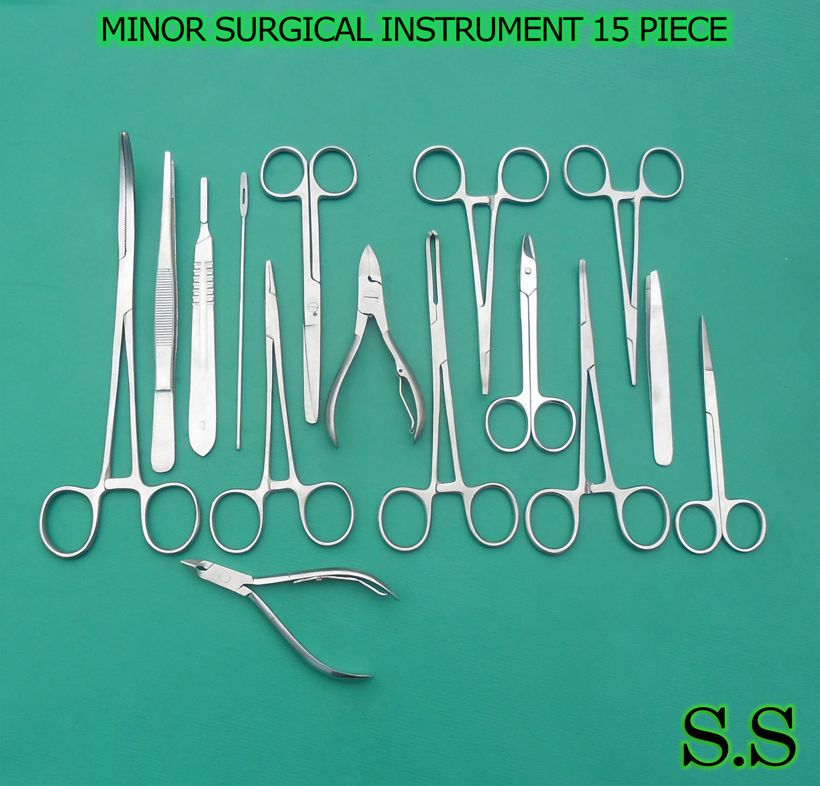 MINOR SURGICAL INSTRUMENT 15 PIECE TOOL SET DS-762