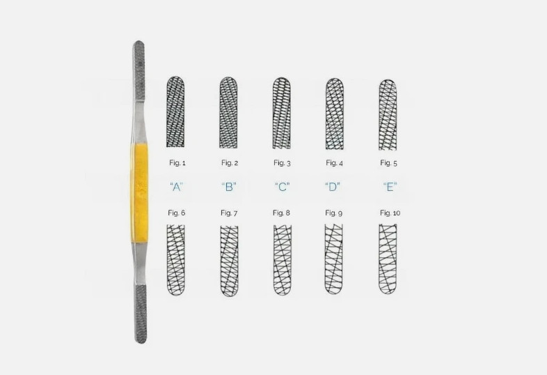 Fomon Bone File Nasal Rasp T/C ENT Set of 5 RhinoPlasty & Surgical Instruments