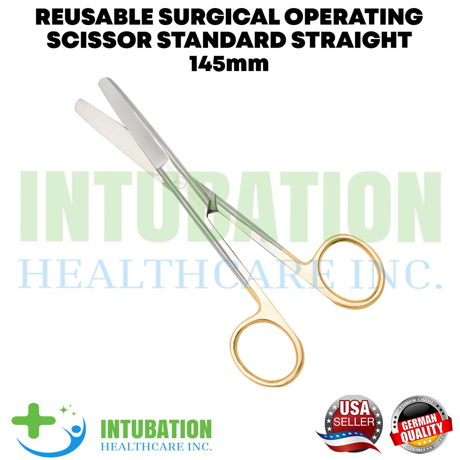 Reusable Surgical Scissors Standard Straight 145mm Stainless Steel Surgical Tool