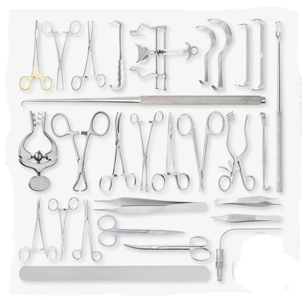 Laparotomy Pediatric Surgery Instrument Set 31 Pcs General Surgical Kit Box CE