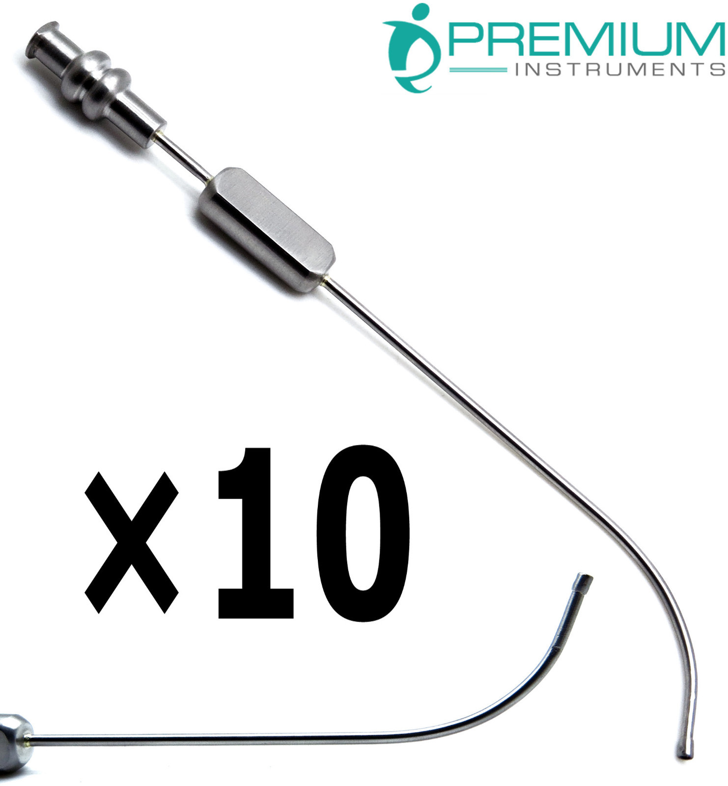10× Dental Cannula Sinus Suction Tube 2.5mm Surgical 6″ Implant Instruments