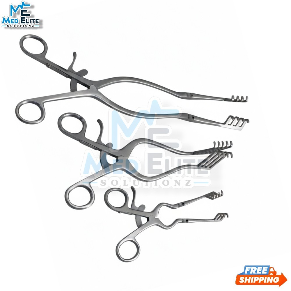 Adson Baby,Norfolk and Norwich And Beckman Adson 3 PCs Surgical Retractor