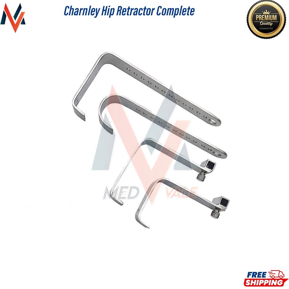 Charnley Hip Retractor Complete with 4 Blades, Weight & Chain Orthopedic