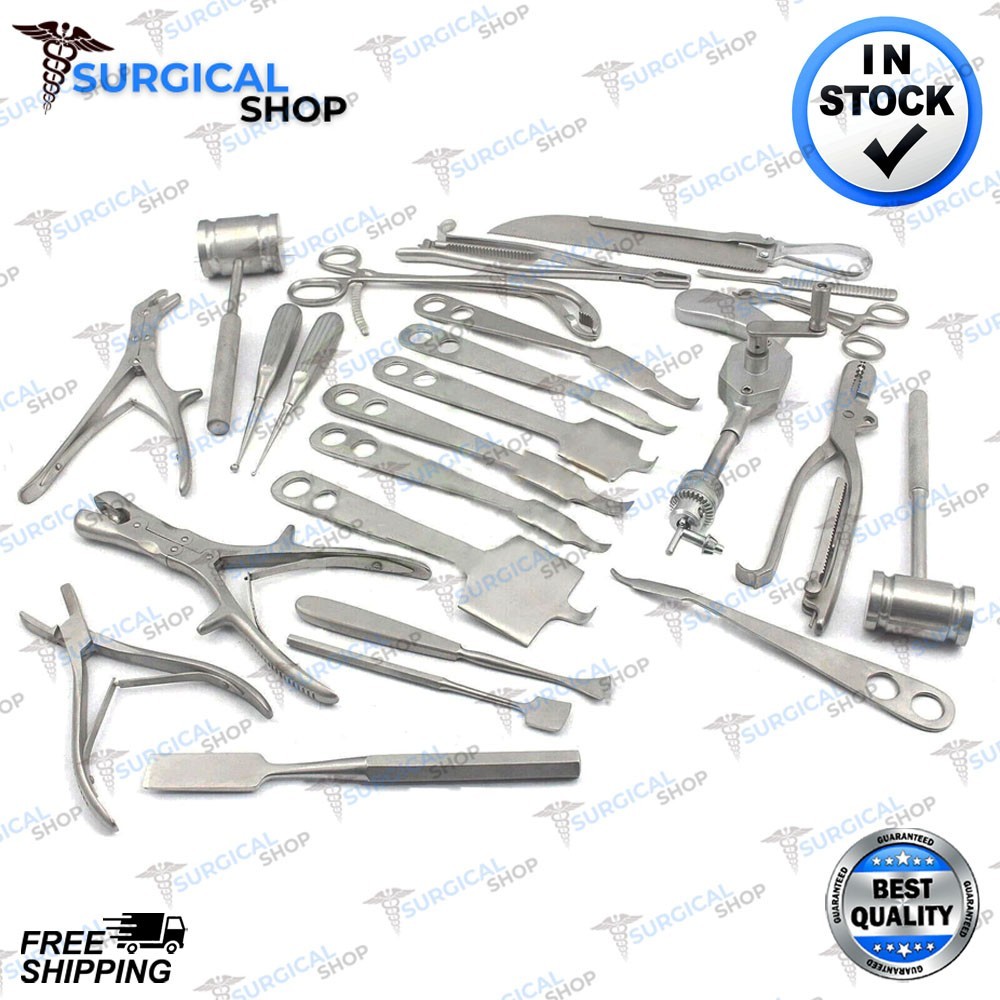 Orthopedic Retractor Bone Drill Saw Surgical Surgery Instruments 29 Set Pcs A+