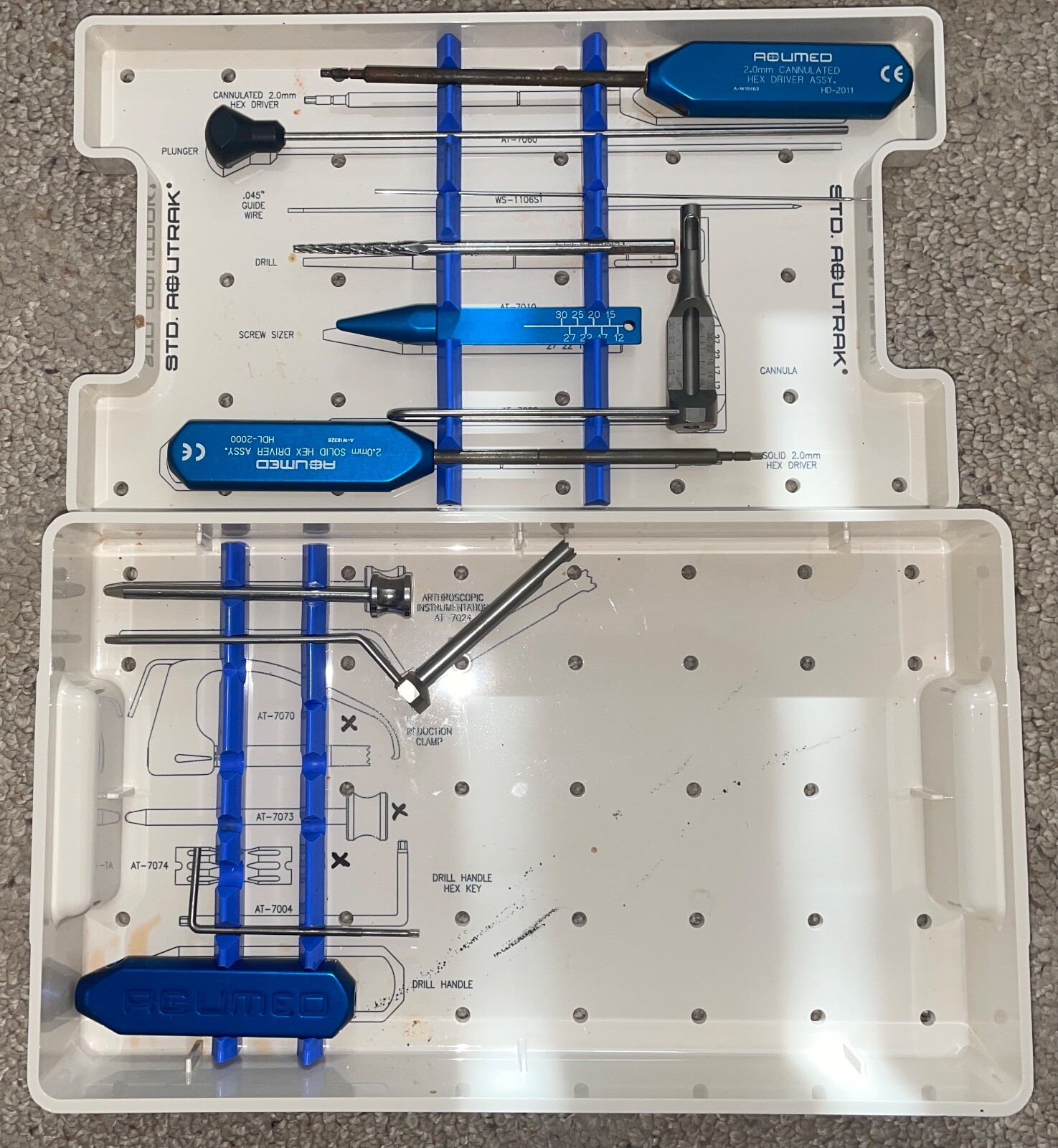 Acumed Acutrak STD Mini AT-7017 Standard Surgical Orthopedic Instrument Set