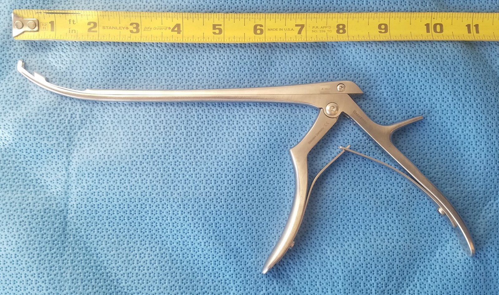 Buxton 84-5104 Beatty Foraminotomy Rongeur, 200 mm shaft, Up-curved, 4 mm bite