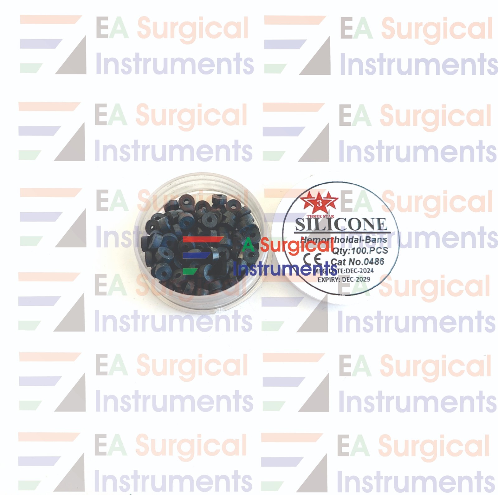 Silicone Hemorrhoid Bands X3 for Rubber Band Ligation Instruments