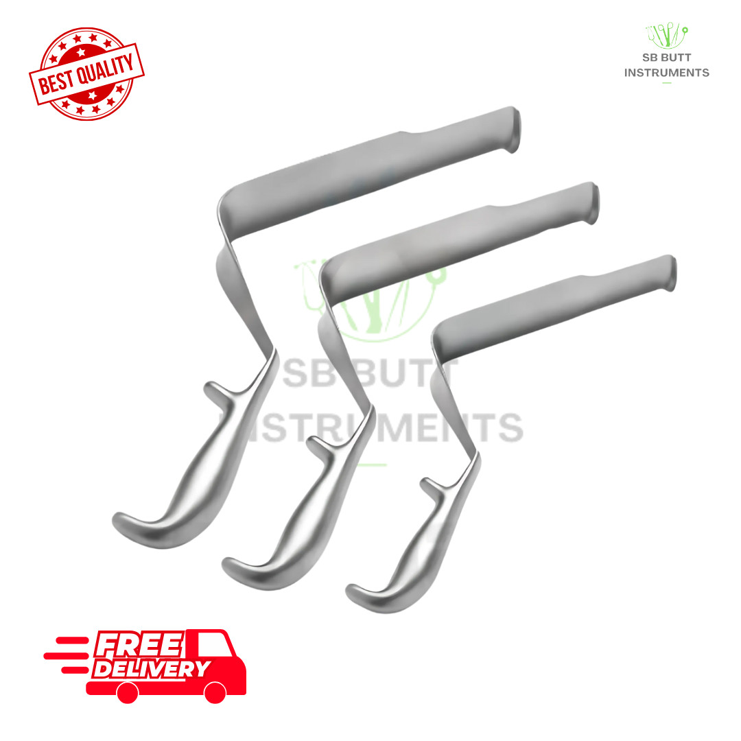 ST Mark Pelvis Retractor Deep Surgery 3 PCs Set Surgical Orthopedic Instruments