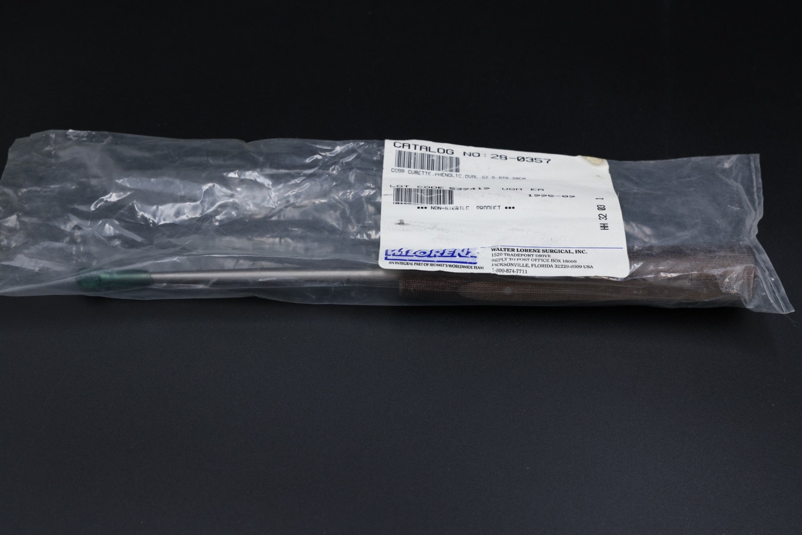 W Lorenz 28-0357 Cobb Curette Oval size 5