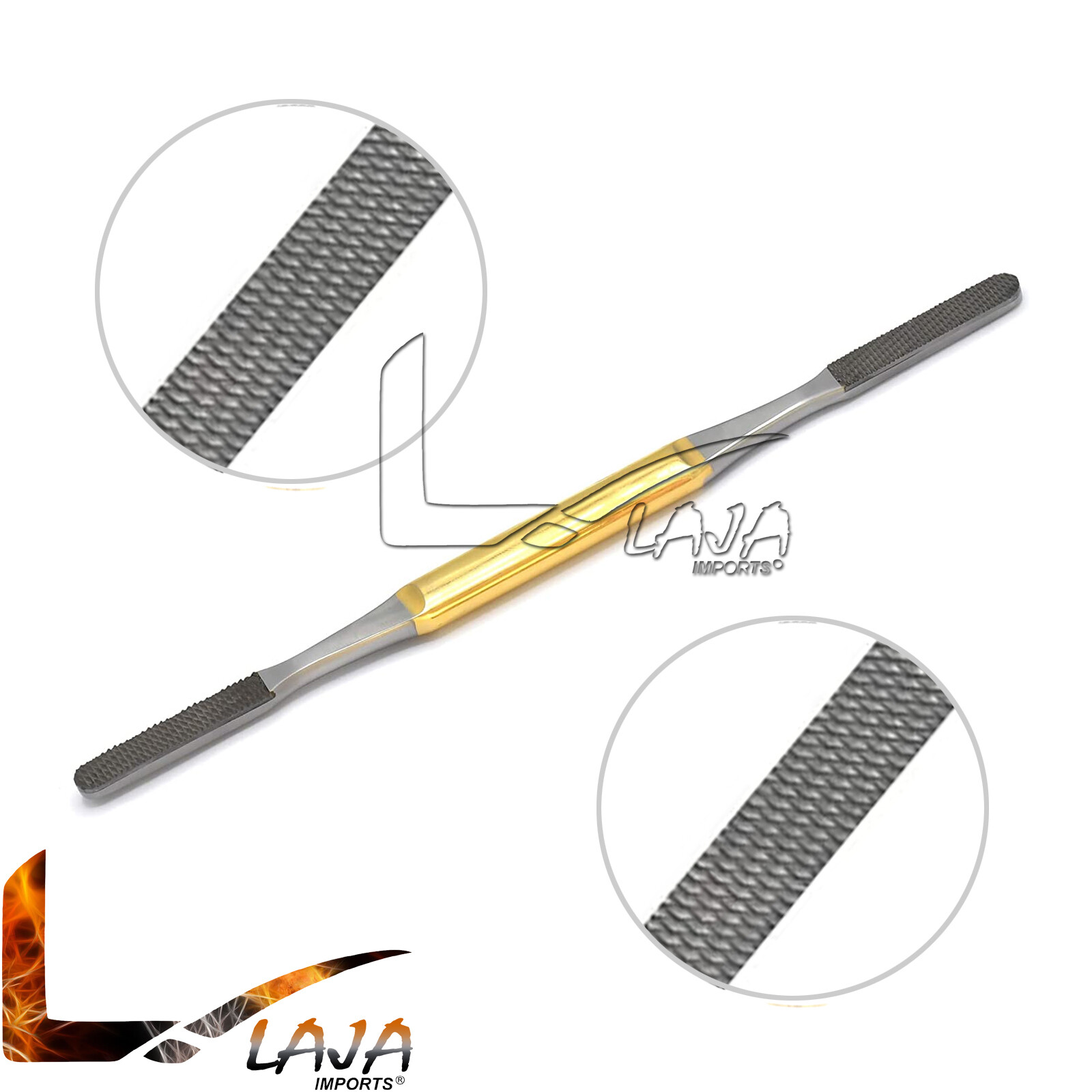 TC Fomon Nasal Bone Rasp File Double Ended Fine 8” 20cm Orthopedic Instruments