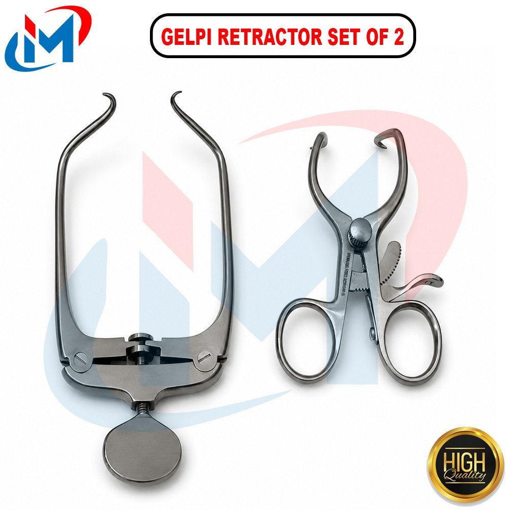 Wallace Stifle Retractor Gelpi Retractors Sharp set 2 Pcs Orthopedic Instruments