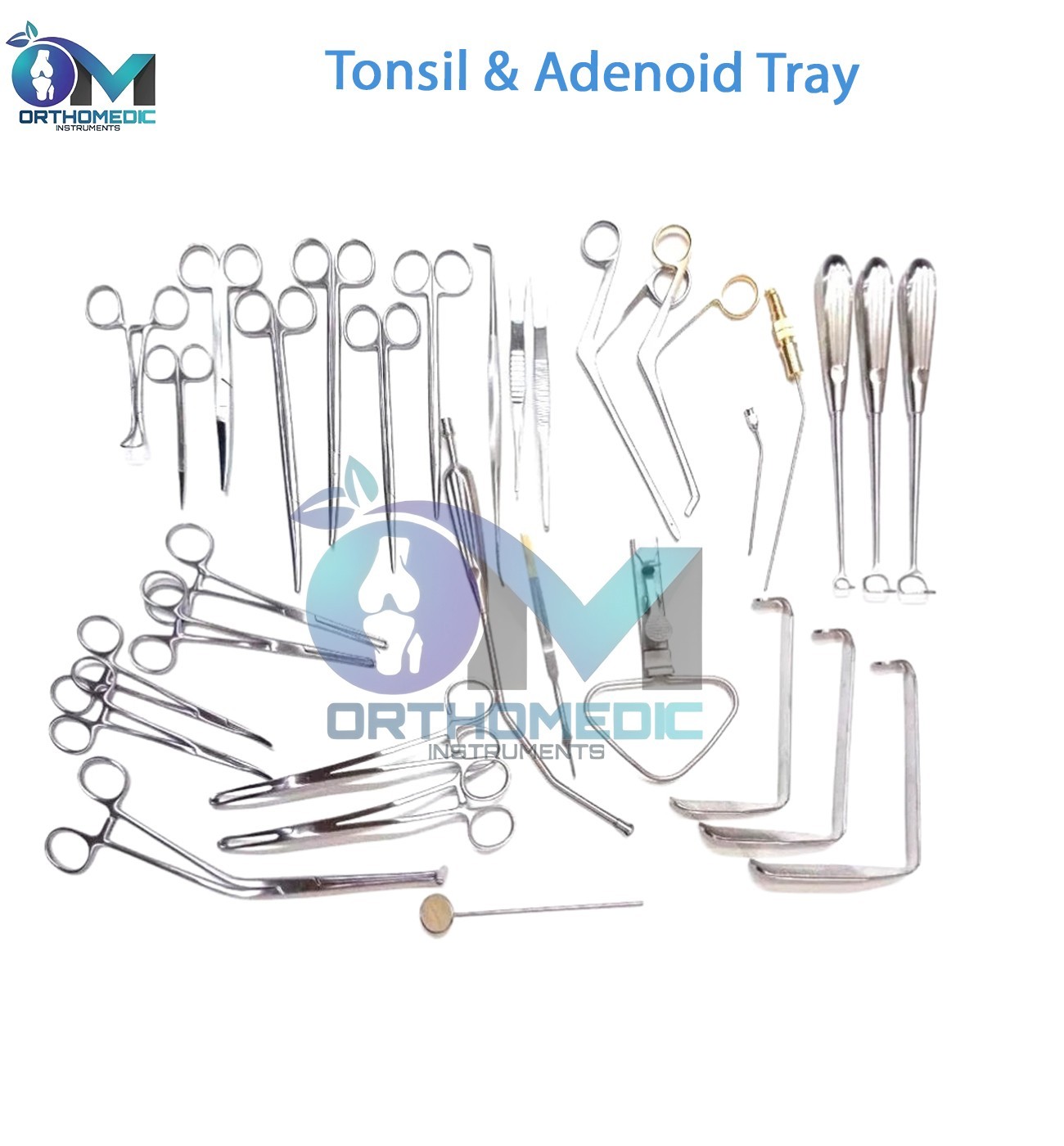 Tonsil & Adenoid Tray Surgical Instruments 30 Pcs Set