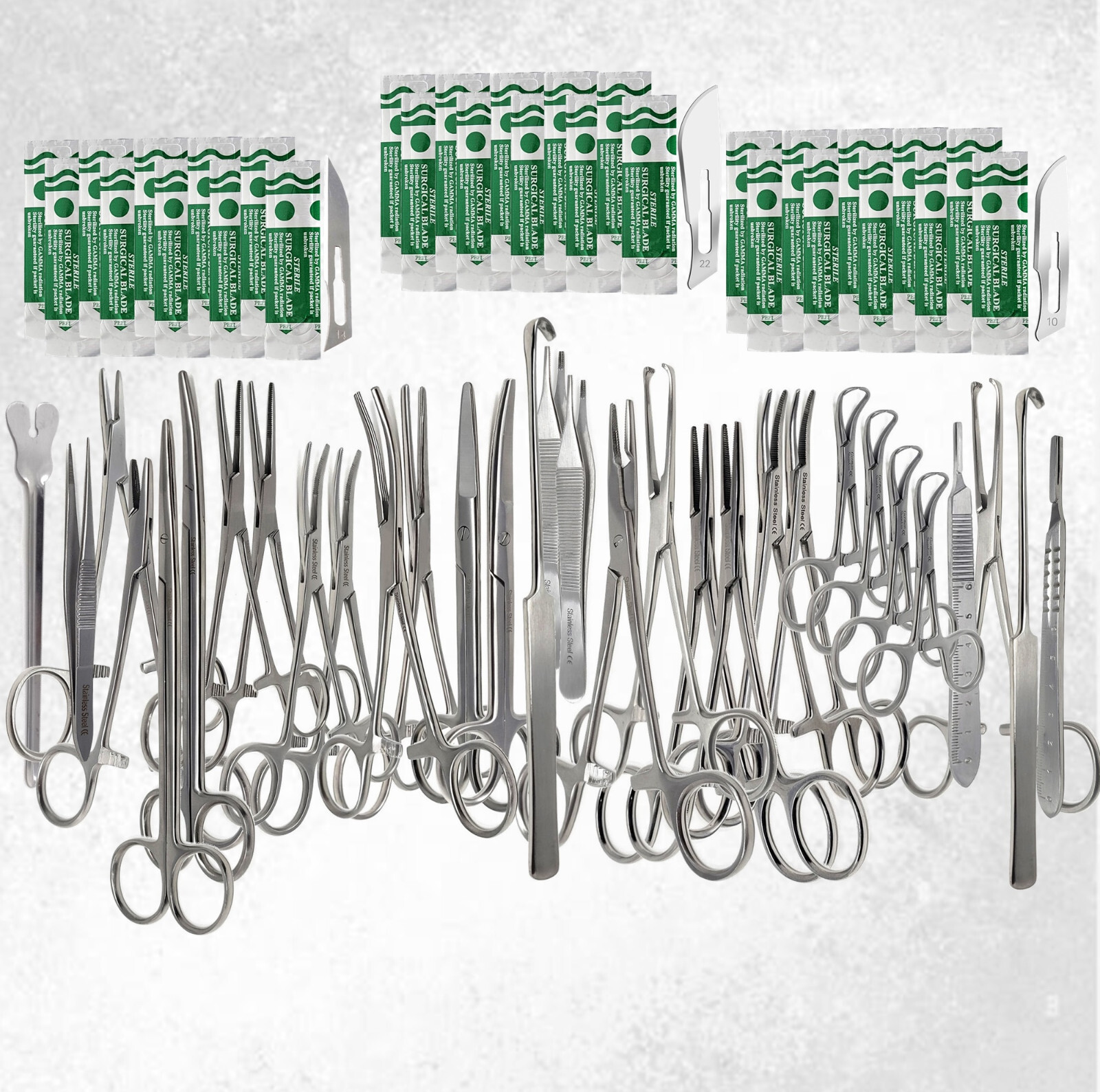 103 Pcs Canine+Feline Spay Pack Veterinary Surgical Instruments, Stainless Steel