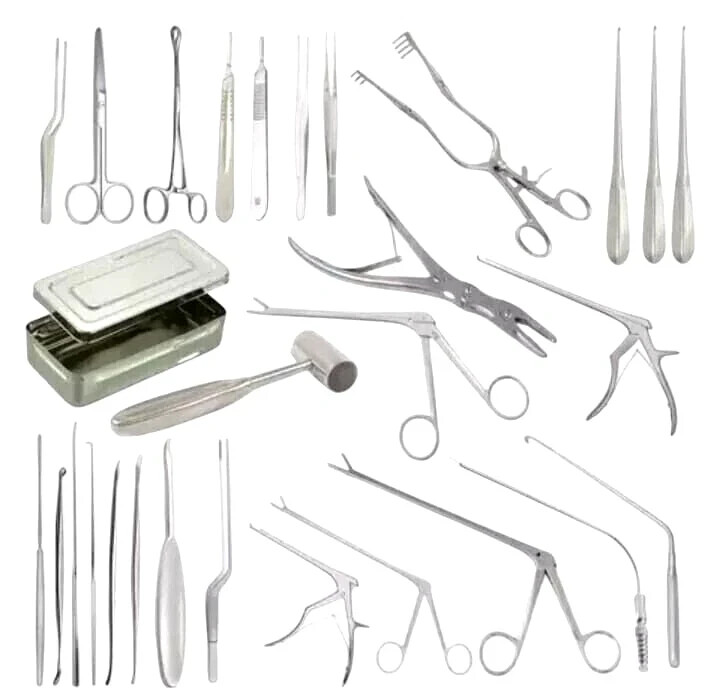 Laminectomy Spinal Surgery Instrument Set – 29 Pieces Stainless Steel with Box