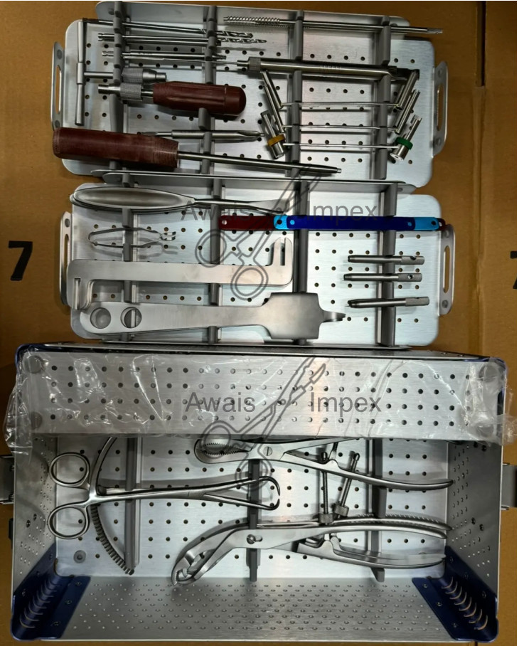 Small Fragment Orthopedic Surgical Instrument Set for Trauma Surgery Use Small