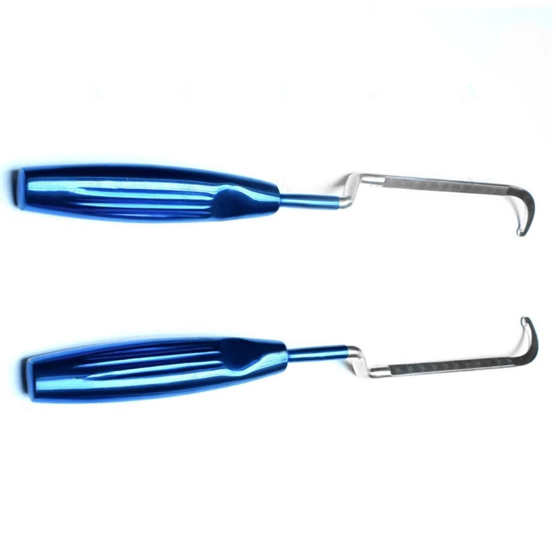 Agris Dingman Submammary Breast Dissector Set of Two Right & Left Blue Handle CE