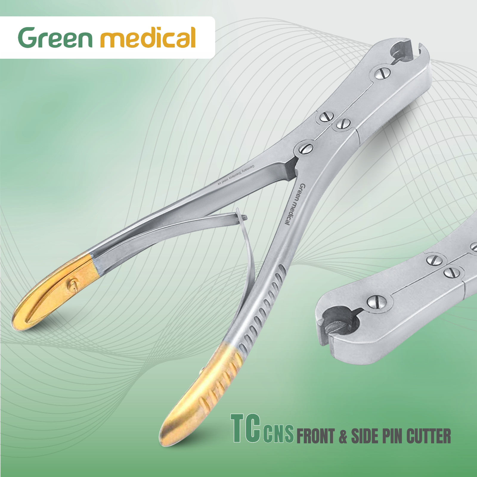TC CNS Front & Side Pin Wire Cutter 7″ Orthopedic Surgical Instrument