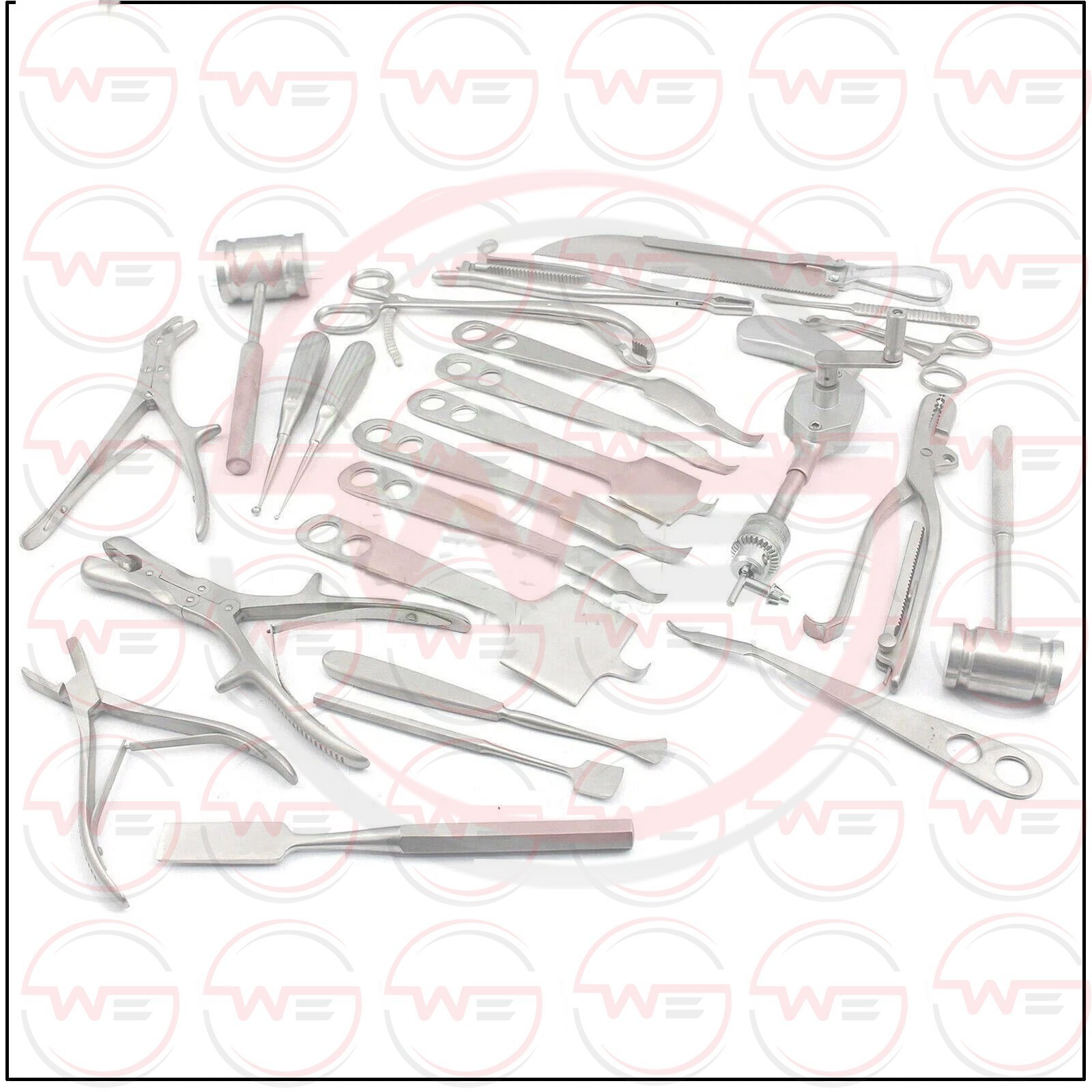Orthopedic Retractor Bone Drill Saw Surgical Surgery Instruments 29 Set Pcs A+