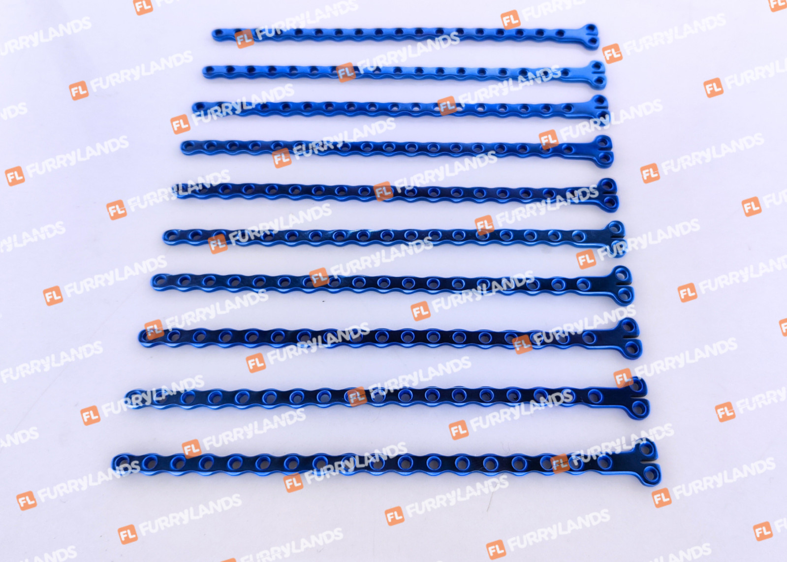 Veterinary ALPS T-Type Locking Plates Cuttable 10 Pcs Surgical Set Titanium