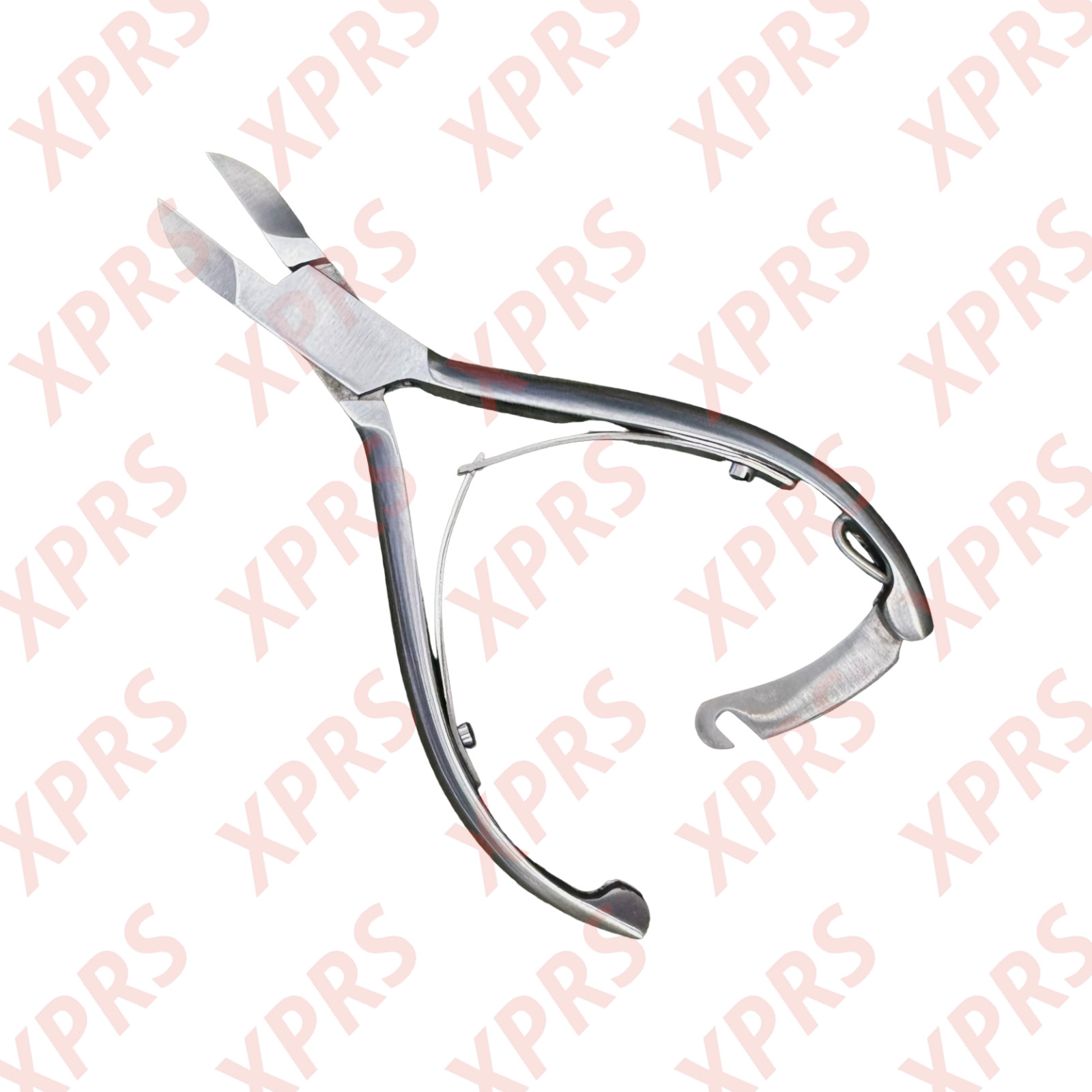 Set of 2 Nail Nippers with Lock, 4.5″, Slightly Curved Jaws, Double Spring