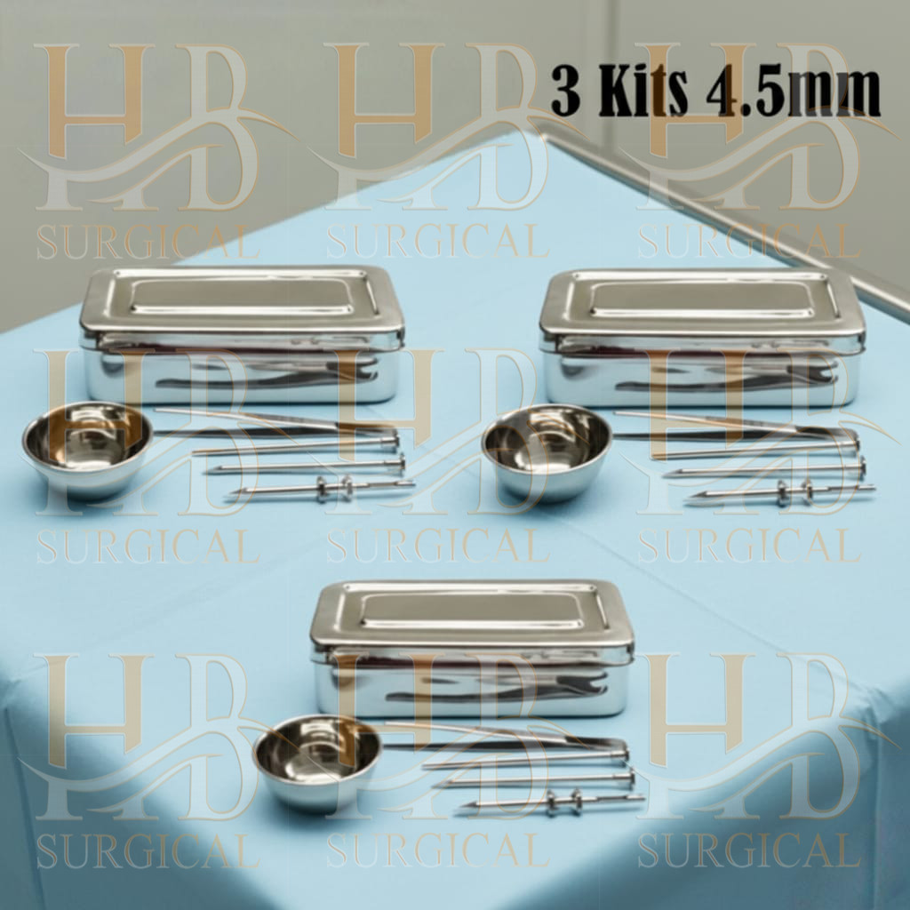 3 HRT Trocar kit 4.5mm 3 kits ,Hormone Replacement Pellet Insertion Kit 3 Sets