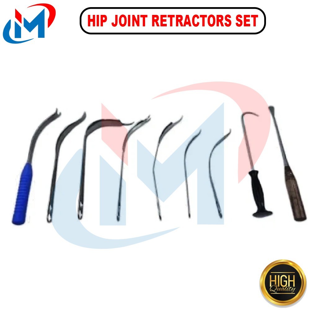 Hip Joint Surgical Retractors Set 9 Pcs | Orthopedic Instruments Stainless Steel