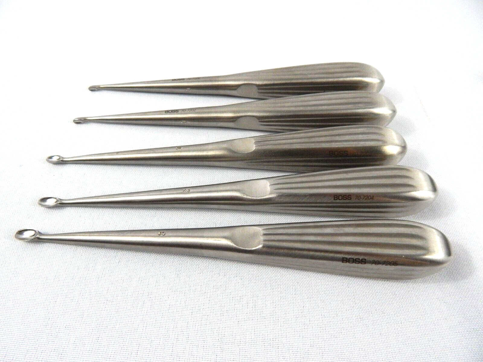 BOSS INSTRUMENTS BRUNS CURETTE 6 3/4” STRAIGHT SET OF 5